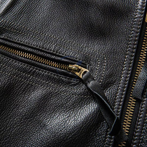 New European Men's Leather Jacket <b>Large</b> Size Short Slim Breathable Hooded Casual - Product Image 5
