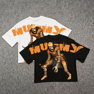 Camisetas holgadas de gran tamaño con estampado para hombre, camisetas de Terry francés de buena calidad, camiseta de lavado Vintage personalizada para hombres y mujeres - Product Image 4