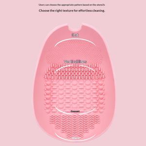 Makeup Brush Cleaner Bathtub-Shaped Silicone <b>Suction</b> Cup Wash Bowl with Powder Puff Cleaning <b>Pad</b> for Home Use - Product Image 2