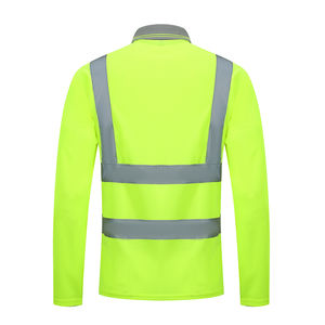 Camisetas de Trabajo con Logotipo Reflectante de Alta Visibilidad OEM, Camiseta Polo de Manga Larga Reflectante, Hecha en Pakistán - Product Image 3