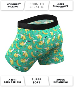 Calzoncillos bóxer con bolsa para hombre con estampado de logotipo personalizado OEM-Ropa interior de bola micro modal - Product Image 4