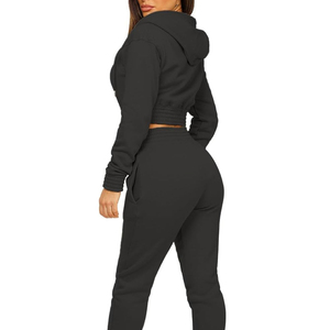 Wholesale Autumn Knitting Comfortable Women Tracksuit Long Sleeve Pants Set Casual Matching Button for Workout Fitness Sports - Product Image 6