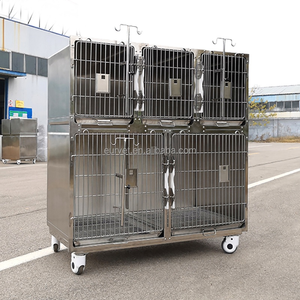 Cage pour animaux en acier inoxydable de qualité supérieure Équipement vétérinaire de haute qualité pour les cliniques pour animaux de compagnie Hôpitaux EUR VET Modèle Tour CNC - Product Image 4