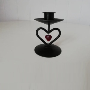 Prix de gros Bougeoir en métal en forme de coeur artistique impression personnalisée pour la décoration de Noël - Product Image 1