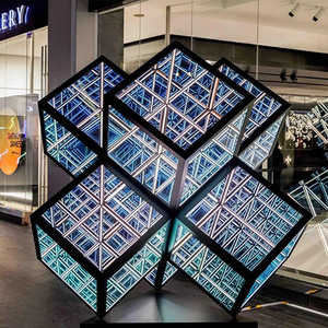 Infinity Cyber Mirror Lumière LED Acrylique <span class=keywords><strong>Mille</strong></span> Couches Abyss Mirror Vitrines Infinity Abyss Mirror Sign - Product Image 2