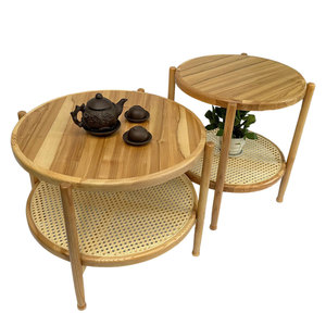Modern Design High-<b>End</b> Oak Wood Double Sofa <b>Table</b> for Living Room-TT68244 - Product Image 1