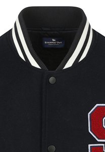 Veste universitaire pour homme, tendance, couleur noir et blanc, coupe ajustée décontractée, veste de baseball, veste universitaire en laine avec lettres - Product Image 5