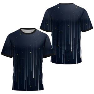 T-shirts à col rond pour hommes, livraison en ligne, impression numérique, 100% polyester, séchage rapide, coupe classique, respirant - Product Image 2