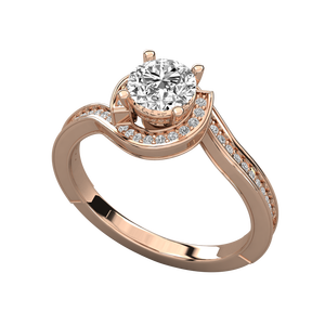 Anillo Solitario de Oro de 9K para Mujer con Diamante Cultivado en Laboratorio, Elegante y Lujoso - Product Image 5