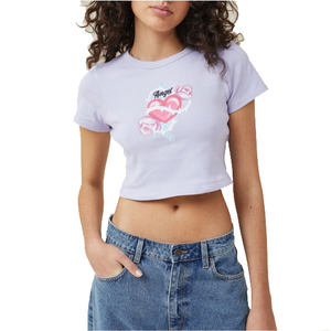 Nouveau design de haut court pour femmes avec logo vierge personnalisé haut court pour femmes manches courtes haut court extensible actif pour femmes service OEM - Product Image 1