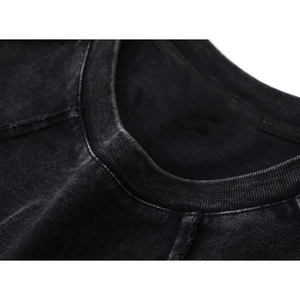 T-shirts à manches longues surdimensionnés à double couche imprimés à l'écran personnalisés 2026 pour hommes, en coton, lavage à l'acide, à manches longues - Product Image 4