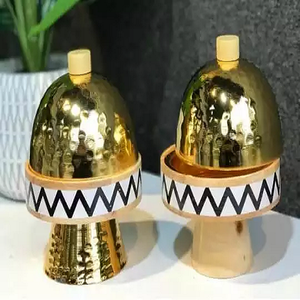 วันที่ทันสมัยชามไม้โลหะชุด2รอบสำหรับเครื่องครัวอาหารเย็นโรงแรมและร้านอาหารวันที่ผลไม้แห้งอาหารเย็นชามตาราง - Product Image 5