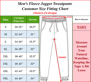 3-PACK Eco-Friendly Woolen Mens Casual Mid Waist Straight Slim Fit Fleece Drawstring Closure Winter Jogger Sweatpants (S-2XL) - Product Image 2