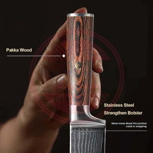 Couteau à désosser à filet de Chef damas fait à la main de haute qualité manche en bois couteau de Chef de cuisine \ couteaux personnalisés - Product Image 3