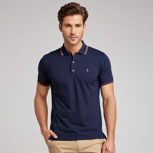 Polo de Color Sólido para Hombre con Tela Transpirable, Cuello Clásico, Diseño de Manga Corta, Perfecto para Uso Diario en Verano y Oficina - Product Image 3
