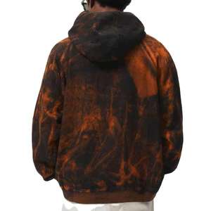 Sudadera con capucha French Terry de algodón de calidad superior para hombre, con logotipo impreso personalizado, con tinte de corbata para hombre, novedad de 2025 - Product Image 2