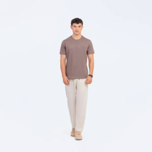 Venta al por mayor de alta calidad 100% algodón camisetas de los hombres de impresión de logotipo personalizado opciones de talla grande personalizable camiseta lisa 250 GSM - Product Image 1