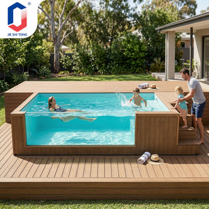 สระว่ายน้ำแบบตู้คอนเทนเนอร์สำเร็จรูป งานฝีมือประณีต พร้อมร่องสำหรับรถยก เหมาะสำหรับรีสอร์ท วิลล่า โรงแรม - Product Image 3