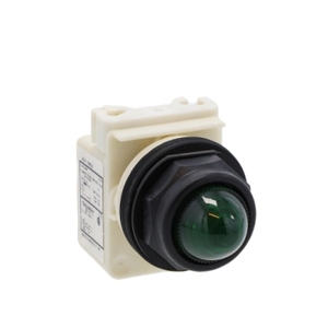 Luce pilota ottagonale Schneider Electric 9001SKP38G9, 30 LED verdi a incandescenza, attacco BA 9s, 120V AC/DC, IP66, luci indicatori - Product Image 1