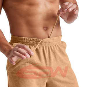 Pantalones cortos de gimnasio con cintura elástica para hombre, tela de secado rápido con cordón ajustable y forro de malla, cómodos, informales para todo el día - Product Image 6