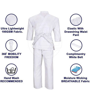 LUMINA LOOM Kimono de Judo pour Homme en Coton Lourd 100% 300g, Col Épais, Genoux Renforcés, Respirant, Séchage Rapide, Usage Professionnel - Product Image 6