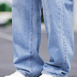 กางเกงยีนส์ขายาวสำหรับผู้ชายโอเวอร์ไซส์ลำลอง - Product Image 6