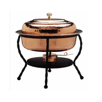 Haute qualité couleur or rose forme ronde chauffe-plat personnalisé chauffe-plat dans le dernier style prix le plus bas