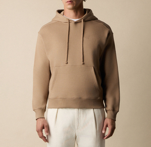 Sudadera con Capucha Beige Extra Grande de Moda al por Mayor Personalizada, Sudadera Unisex de Estilo Urbano, Sudadera de Forro Polar Grueso de Primera Calidad - Product Image 1