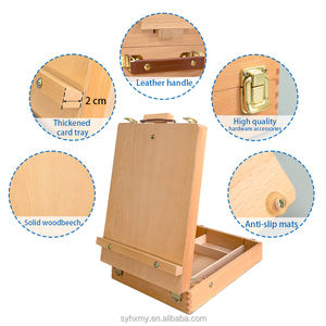 Fournitures d'art Boîte à <span class=keywords><strong>chevalet</strong></span> en bois de hêtre Ensemble de peinture à l'acrylique pour artistes <span class=keywords><strong>Kit</strong></span> de peinture artistique pour enfants et adultes - Product Image 3