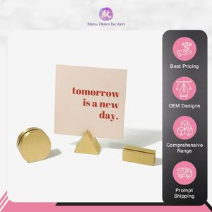 Premium Handmade Modern Triangle <b>Office</b> Desk Organizer Elegant Gold Brass Business Card Holder for <b>Office</b> & Home at Best Price - Product Image 4