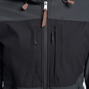 Veste à capuche softshell de qualité supérieure en bas quantité minimale de commande Veste softshell coupe-vent sur mesure pour hommes et femmes - Product Image 4