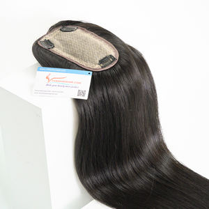 Listo para enviar 100% extensiones de cabello humano vietnamita virgen hueso de alta calidad recto Topper Color negro - Product Image 5