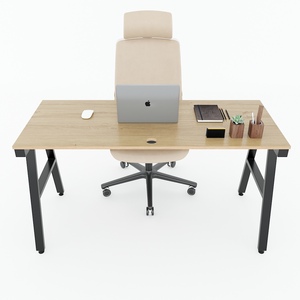Aconcept HBAC035 140x60cm Adjustable and <b>Extendable</b> Plywood <b>Desk</b> for School Featuring Melamine Coating and Iron Legs - Product Image 1