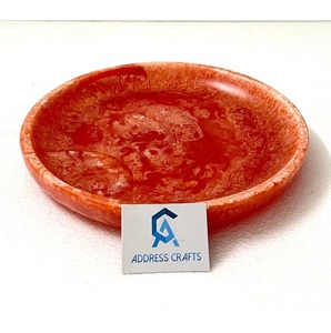 Vaisselle de cuisine décorative écologique et élégante, plateaux à salade en résine pour table, 8 pouces, nouveau design, assiettes de service faites à la main pour la maison - Product Image 4