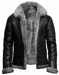 Chaqueta bomber de manga corta para hombre de alta calidad personalizada con cierre de cremallera conjunto corto de cuero - Product Image 1