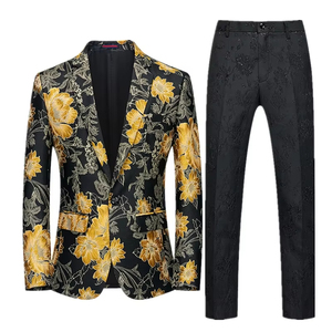 Trang Phục Người Đàn Ông <span class=keywords><strong>3</strong></span> Mảnh Bộ Phù Hợp Với Áo Khoác Người Đàn Ông Duy Nhất Nút In Phù Hợp Với Áo Khoác Quan Hệ Nhân Quả Thời Trang Mỏng Phù Hợp Cho Nam Giới In Phù Hợp Với - Product Image 6