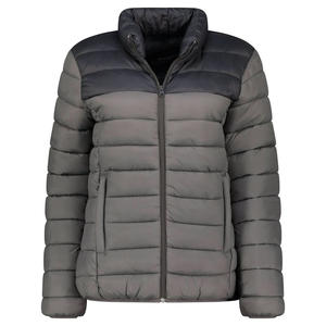 แจ็กเก็ตแบบมีซิปยืดหยุ่นของผู้หญิงเสื้อขนเป็ดแบบพรีเมี่ยมกันลมทนทานคอตั้งเสื้อแจ็คเก็ตเฮฟวี่เวทปรับแต่งได้ - Product Image 2