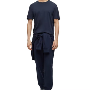 Chándal ajustado de peso pesado con estampado de logotipo bordado personalizado para hombres, chándal deportivo para correr - Product Image 5