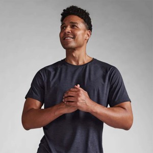 Highly Elastic Plain Cotton Short Sleeve Training <b>T</b>-<b>Shirt</b> Stock Relaxed <b>Fit</b> <b>Muscle</b> Fitness <b>Men's</b> Slim Sport Tee for Gym - Product Image 4