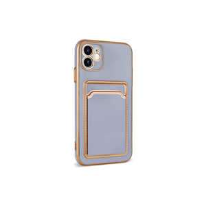 Coque arrière fine antichoc blanche de qualité supérieure avec porte-cartes en silicone personnalisé pour iPhone 12, protection de téléphone en silicone souple et PC - Product Image 5