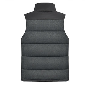 Personnalisable léger laine fermeture éclair bouffante gilet hommes décontracté bulle sans manches veste chaud hiver vêtements d'extérieur respirant - Product Image 6