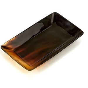 Présentation des aliments biologiques Design incurvé brillant véritable cornes de buffle plateau de service fait à la main rustique corne plateau salle à manger pièce maîtresse décor - Product Image 2