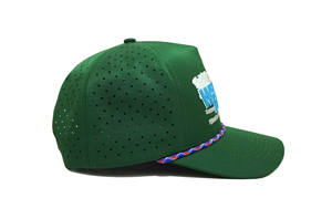 Casquettes de baseball en polyester personnalisées 6 panneaux Chapeaux de papa de sport Tissu spandex Broderie Logo Casquette Snapback Usine du Vietnam - Product Image 3