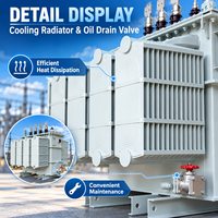 Petits transformateurs triphasés immergés dans l'huile, transformateur de puissance 750 KVA, moyenne tension, faible perte, sortie personnalisée 400 V