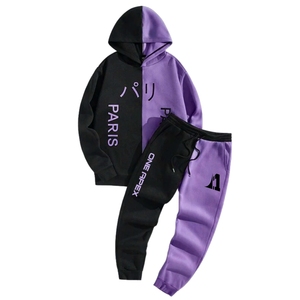 Chándal personalizado de algodón para hombre, conjunto para correr, sudadera deportiva con capucha para deportes al aire libre, chándal informal para correr a la moda - Product Image 6