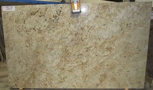 Comptoir de cuisine en granit doré colonial de qualité supérieure de haute qualité Taille personnalisée Salle à manger moderne polie Salon écologique 5 + - Product Image 2