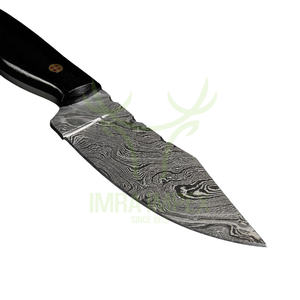 Couteau en acier damas fait à la main personnalisable couteau de chasse de camping en plein air avec gaine en cuir de vache couteau de survie pour les chasseurs - Product Image 3