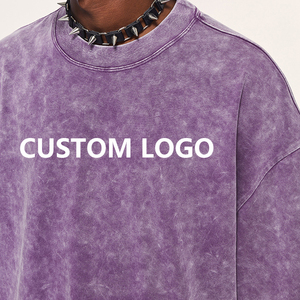 เสื้อยืดผ้าฝ้าย100% ไซส์ใหญ่พิเศษสำหรับผู้ชายเสื้อสไตล์ย้อนยุคทรงสตรีทไซส์ใหญ่พิเศษโลโก้ตามสั่ง - Product Image 2