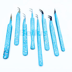 Pince à épiler d'extension de cils Volume Best-seller Outil professionnel en acier inoxydable avec étui Pince à épiler Mega Grip de haute qualité avec étiquette personnalisée - Product Image 5