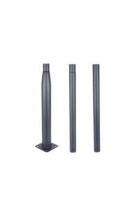 Lampadaire solaire LED extérieur en aluminium ECOSOLAR, poteau de 50 cm de diamètre, support mural pour panneau solaire, pour utilisation dans les jardins et sur les routes - Product Image 3